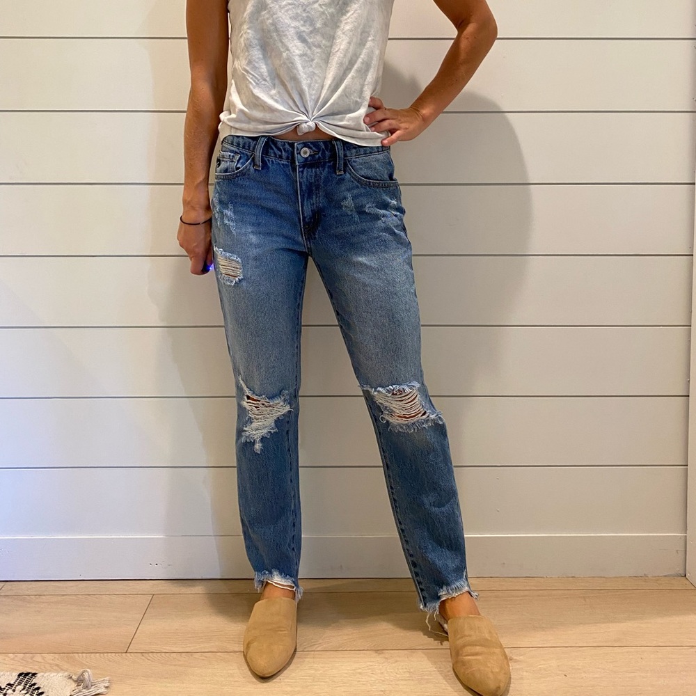 High Rise Straight Leg Jeans